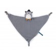 DOUDOU LANGE CHAT GRIS CLAIR FERNAND LES MOUSTACHES