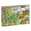 PUZZLE OBSERVATION - DINOSAURES + LIVRET - 100 PCS