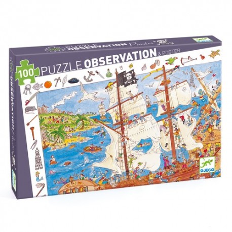 PUZZLE OBSERAVTIONJ  LES PIRATES 100 PCS